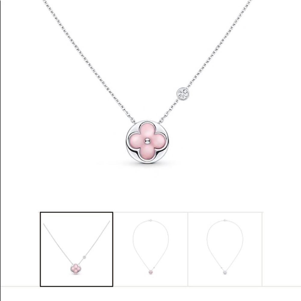 AUTH Louis Vuitton Blossom BB Pendant Necklace